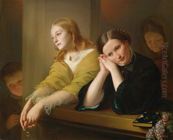 Andacht Oil Painting by Heinrich Hollpein