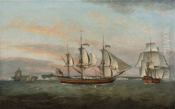 The Three-masted Merchantman Ann Black Oil Painting by Francis Holman