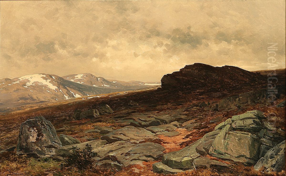 Rocky Landscape Oil Painting by Philip Barlag