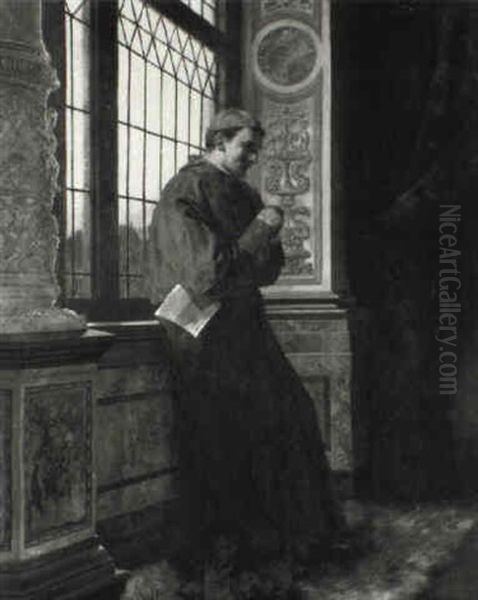 Kardinal Am Fenster Oil Painting by August Johann Holmberg