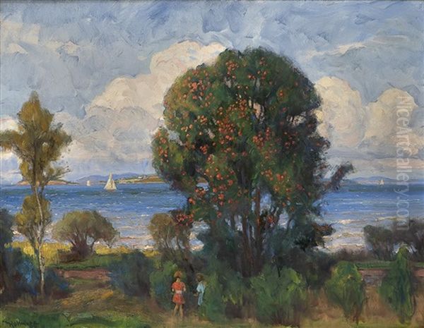 Rognebaertre Oil Painting by Thorolf Holmboe