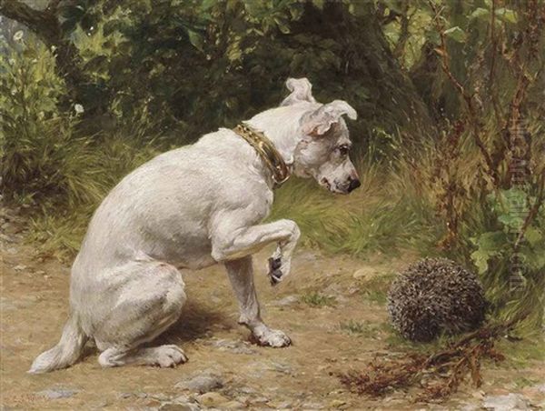 A Prickly Encounter Oil Painting by George Augustus Holmes