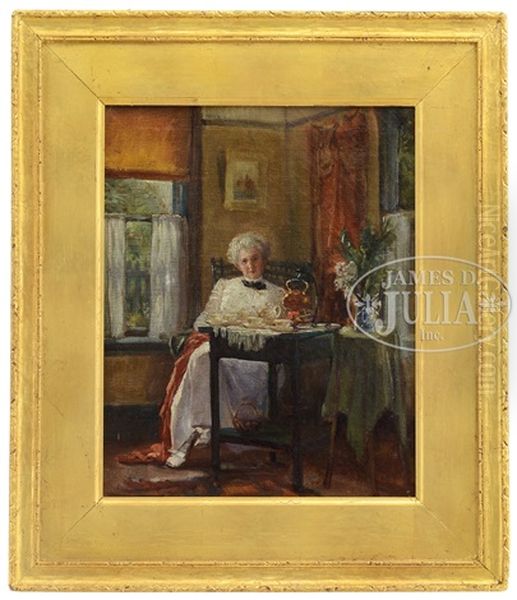 Tea Time With Grandmother / The Letter Oil Painting by William Henry Holmes
