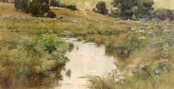 Evening Meadow Oil Painting by William Henry Holmes