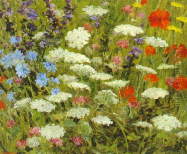 Sommarang Med Cikoria Och Vallmo Oil Painting by Vilhelm Holmgren