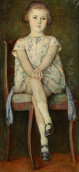 Zittend Meisje Oil Painting by Albert Van Holsbeeck