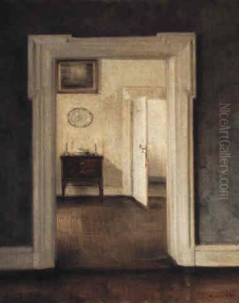 The Open Door Oil Painting by Carl Vilhelm Holsoe