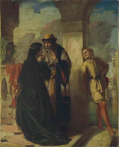 'le Marchand De Venise' Oil Painting by William Holyoake