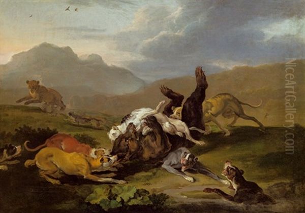 Die Barenjagt Oil Painting by Abraham Danielsz. Hondius