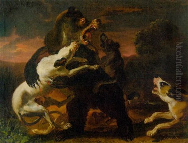 Barenhatz Oil Painting by Abraham Danielsz. Hondius