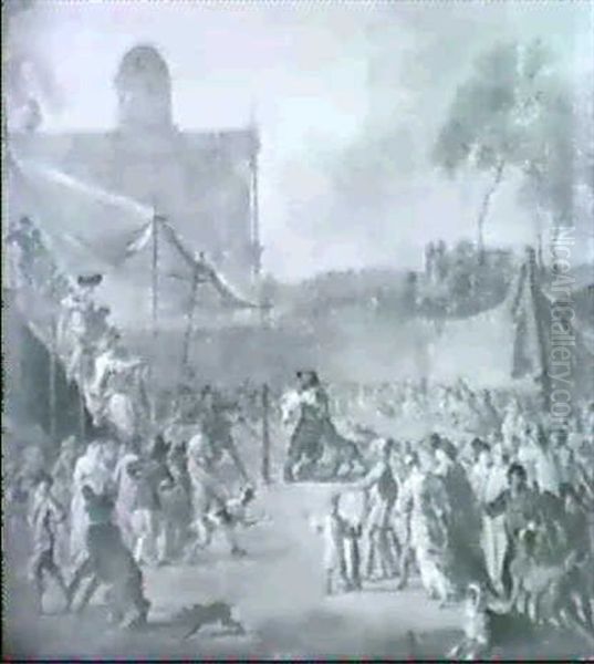 Bear-baiting Oil Painting by Abraham Danielsz. Hondius