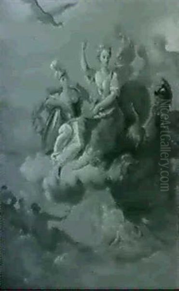 L'assemblee Des Dieux Oil Painting by Abraham Danielsz. Hondius