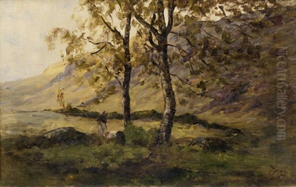 The Silver Birch Oil Painting by Nathaniel Hone