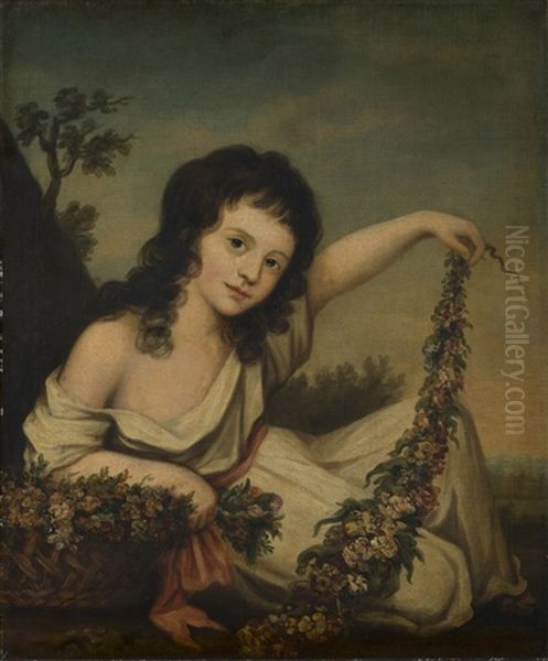 Ritratto Di Amelia Griffin Oil Painting by Nathaniel Hone