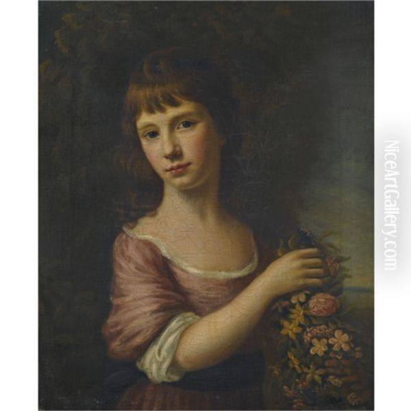 Portrait Of Ann Anderson, Wife Of Alexander Balmanno Oil Painting by Nathaniel Hone