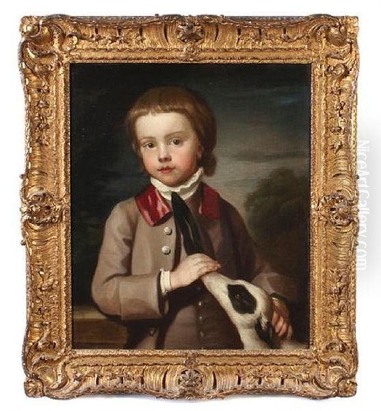 A Portrait Of A Young Boy (anthony Penruddock?) Oil Painting by Nathaniel Hone