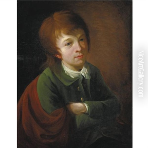 Portrait Of A Young Boy Oil Painting by Nathaniel Hone