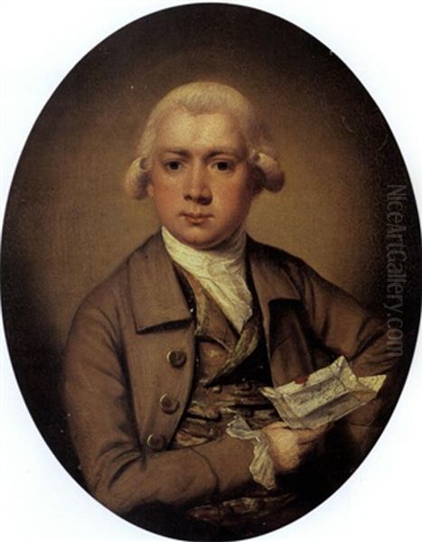 Portrait Of Gilbert Kitzen Oil Painting by Nathaniel Hone