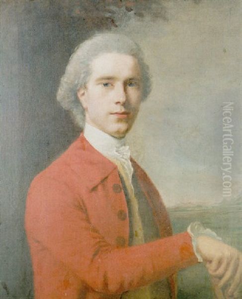 Portrait Of A Young Man (artist's Son?) Oil Painting by Nathaniel Hone