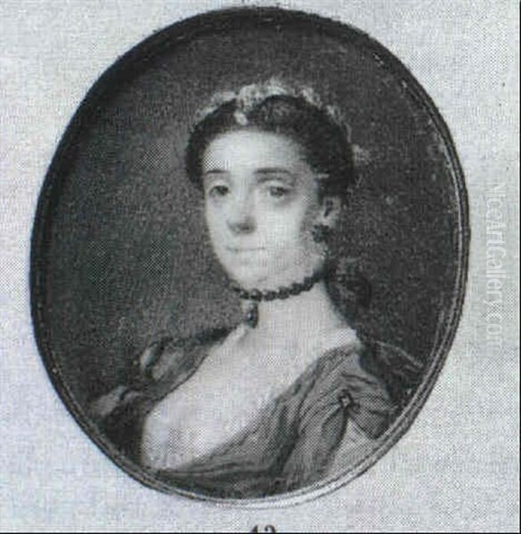 A Lady Seated In Green Dress Oil Painting by Nathaniel Hone