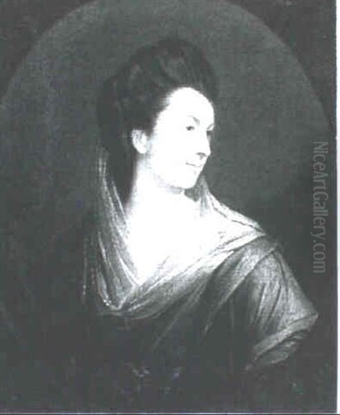 Portrait Of A Lady, Said To Be Mrs. John Colchester Oil Painting by Nathaniel Hone