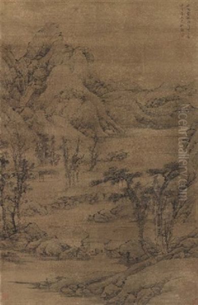 Mountain After Rain Oil Painting by  Hong Ren