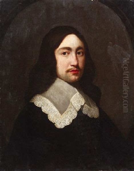 Portrat Des Prinzen Karl Ludwig (oder Des Eduard), Sohne Des Friedrich V. Von Bohmen Oil Painting by Gerrit Van Honthorst