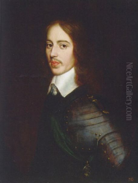 Portrait Of Willem Ii In Armour With A Lawn Collar, And The Order Of The Garter Oil Painting by Gerrit Van Honthorst