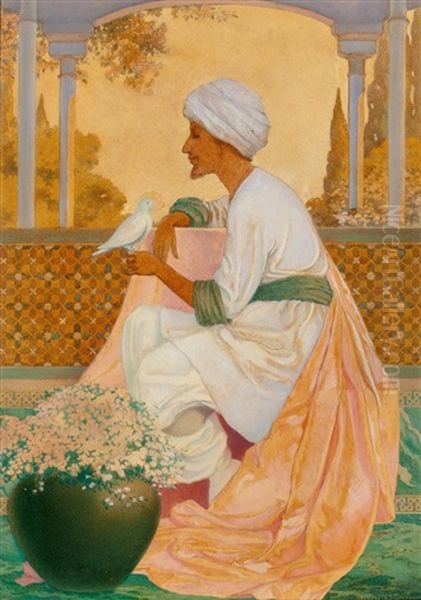 Legends Of The Alhambra Interior Illustration Oil Painting by George Washington Hood