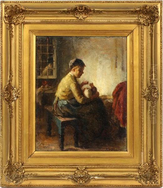 The Bliss Of Motherhood Oil Painting by Bernard Johann De Hoog