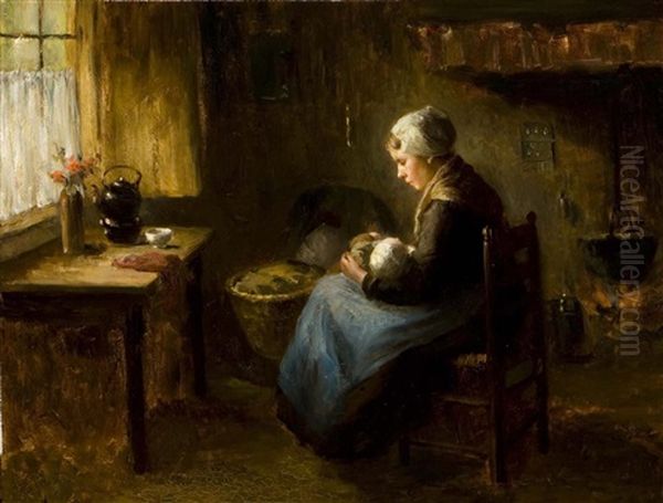 Home Joys Oil Painting by Bernard Johann De Hoog