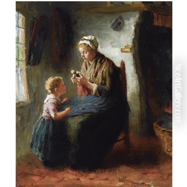 The Doll Oil Painting by Bernard Johann De Hoog