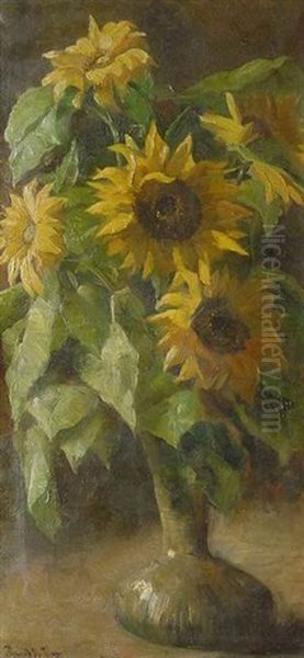 Stilleben Mit Sonnenblumen Oil Painting by Bernard Johann De Hoog