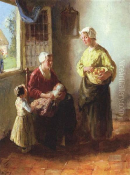 The Happy Family Oil Painting by Bernard Johann De Hoog