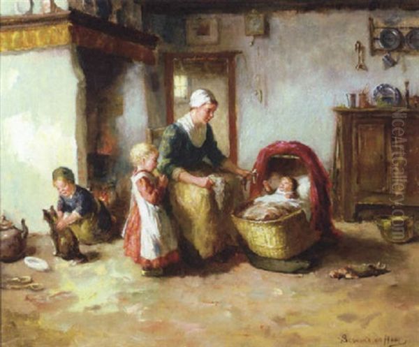 The Happy Family Oil Painting by Bernard Johann De Hoog