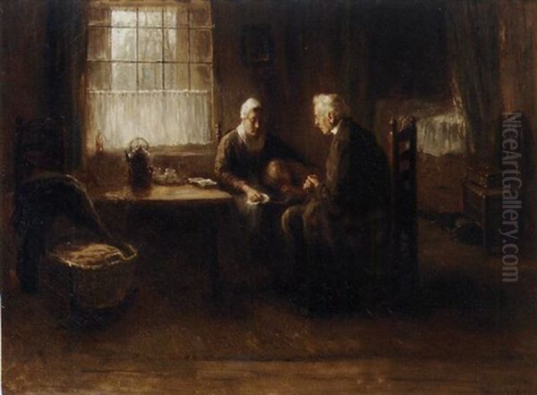 Difficult Times Oil Painting by Bernard Johann De Hoog