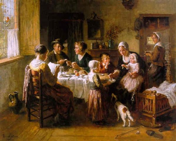 De Verjaardag Oil Painting by Bernard Johann De Hoog