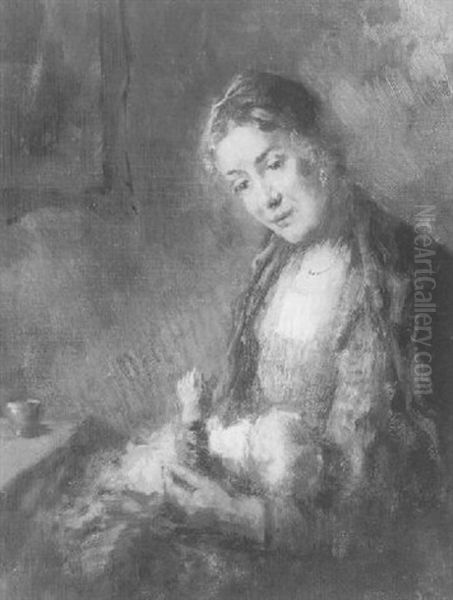 Moeder Den Kind Oil Painting by Bernard Johann De Hoog