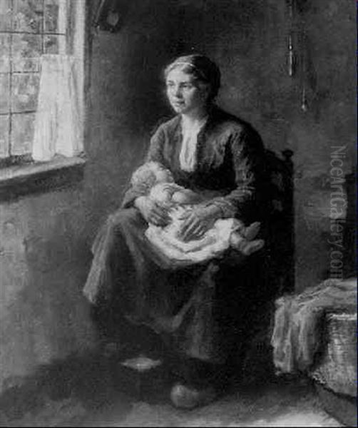 Here Care Begins Oil Painting by Bernard Johann De Hoog