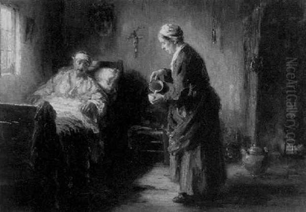 The Wounded Soldier Oil Painting by Bernard Johann De Hoog