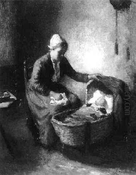 The Happy Mother Oil Painting by Bernard Johann De Hoog