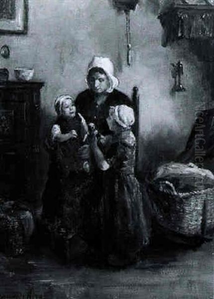 Her Favorite Doll Oil Painting by Bernard Johann De Hoog