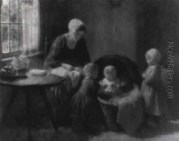 Maternity Oil Painting by Bernard Johann De Hoog