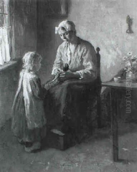 The New Doll Oil Painting by Bernard Johann De Hoog