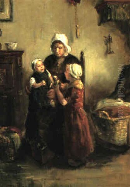 The Favorite Doll Oil Painting by Bernard Johann De Hoog