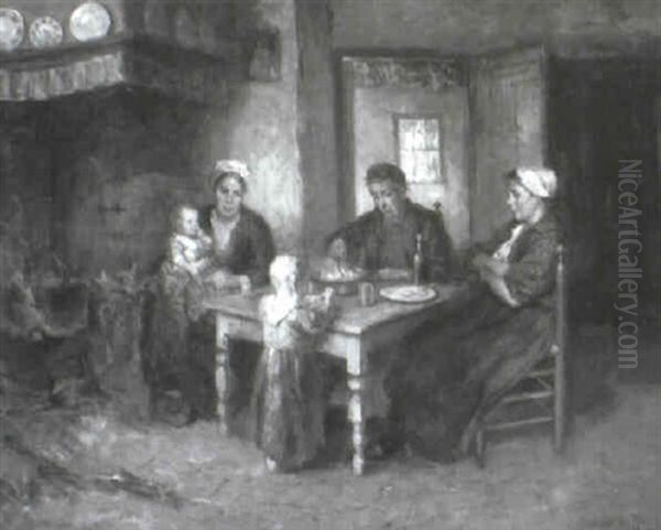 The Spinning Wheel Oil Painting by Bernard Johann De Hoog