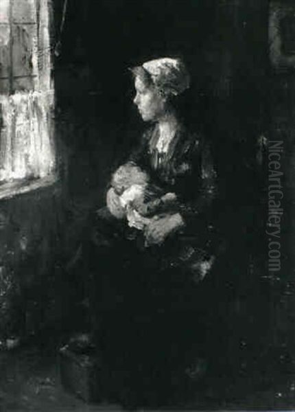 By The Window Oil Painting by Bernard Johann De Hoog