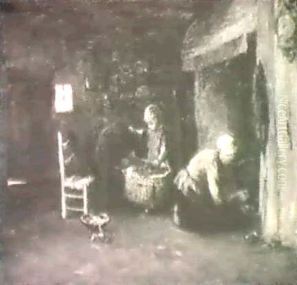 The New Sister Oil Painting by Bernard Johann De Hoog