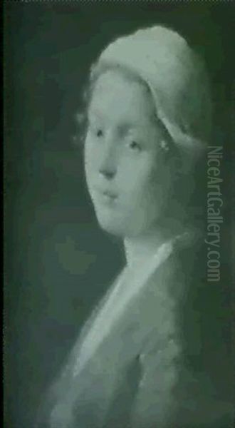 A Young Dutch Girl Oil Painting by Bernard Johann De Hoog