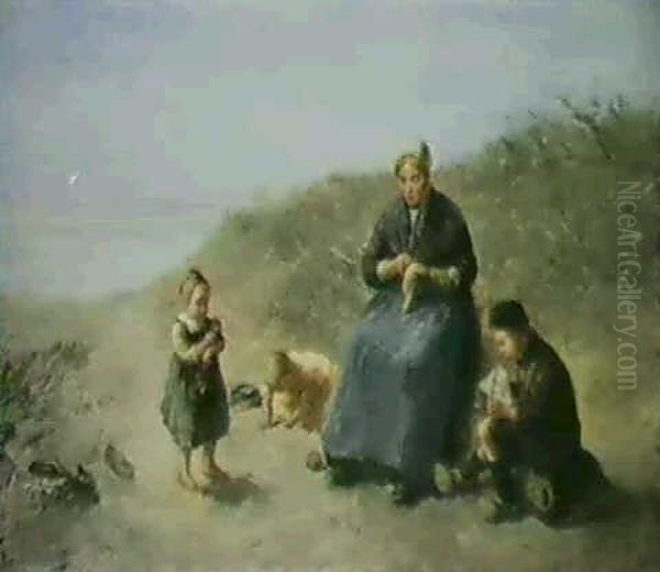 In The Dunes Oil Painting by Bernard Johann De Hoog